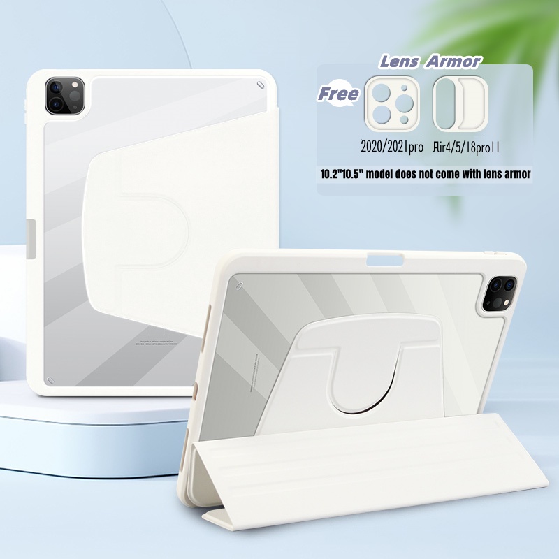 1080°Ốp Lưng Xoay 360 Độ Cho iPad° Ốp Máy Tính Bảng Xoay Chiều Có Khe Cắm Bút Cho 10.2 '' iPad 7th / 8th / 9th Gen 10.9 '' Air4 / Air5 2021 / 2020 Pro 11 ''