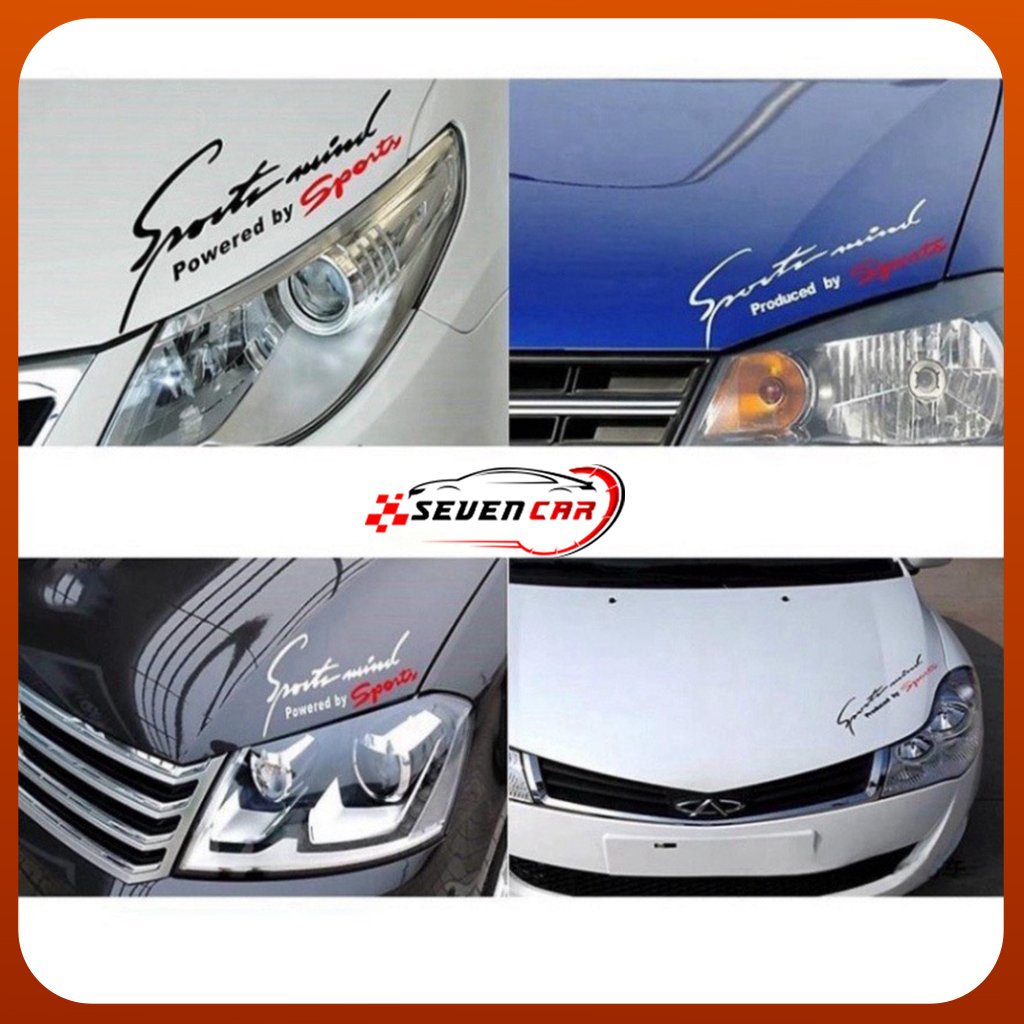 Miếng dán sport xe oto, tem dán decal Sport mind prodeced by Sports xe hơi - Seven.car