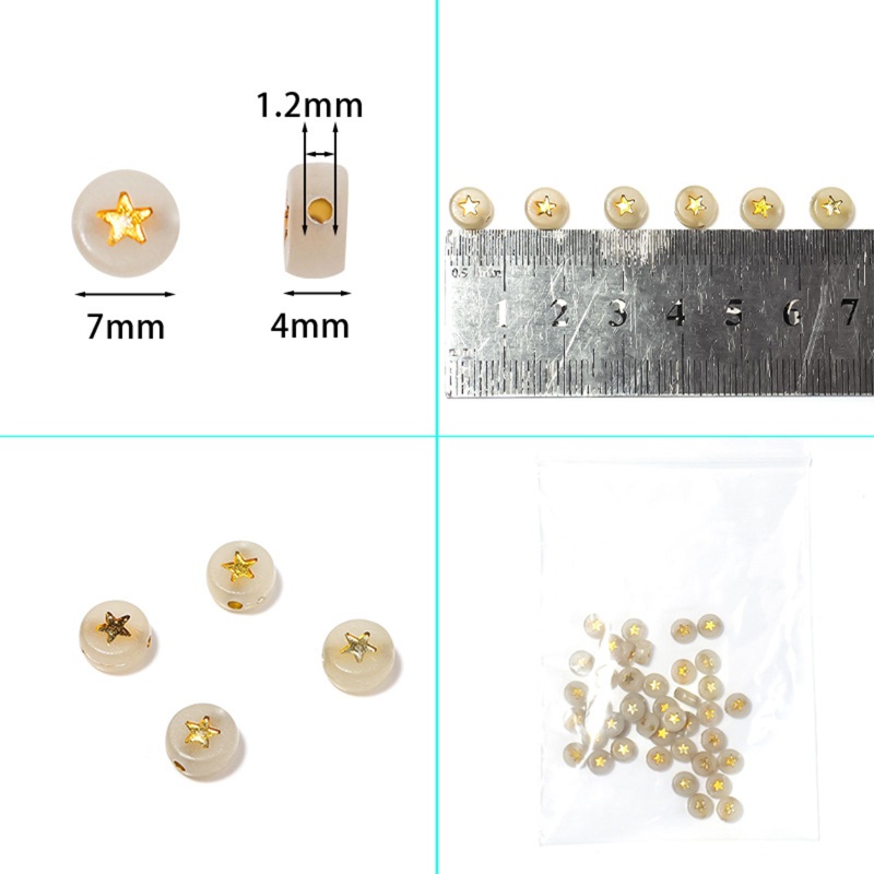 Set 100 Hạt Nhựa Hình Ngôi Sao Nhiều Màu Sắc