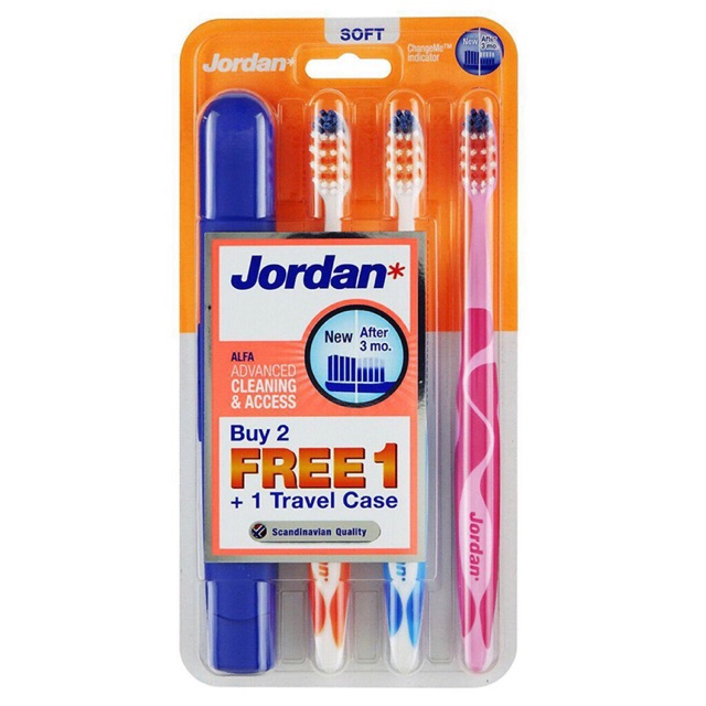 Bộ 3 Bàn Chải Đánh Răng Jordan Alfa