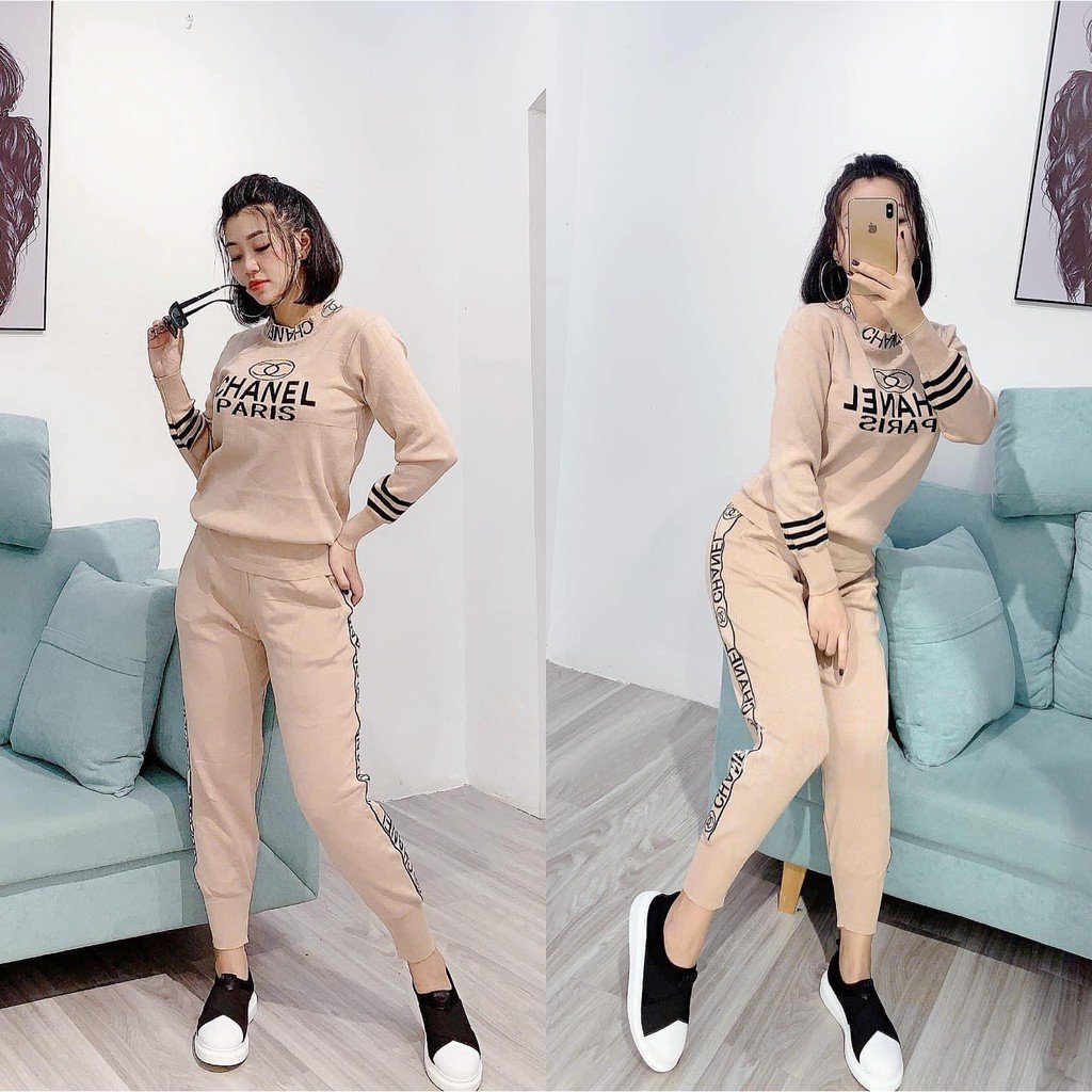 Set bộ quần áo thu đông cho phái nữ 40-58kg mẫu CHAPA. Chất liệu đẹp, hàng may kỹ. HT81