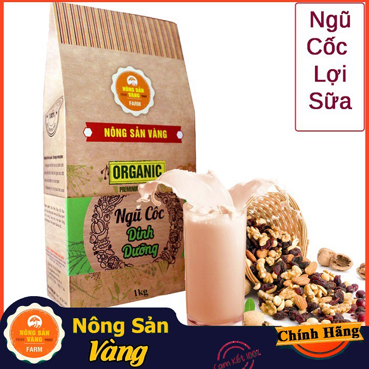 1kg Bột Ngũ Cốc Cao Cấp 12 Loại Hạt (handmade) - Nông Sản Vàng