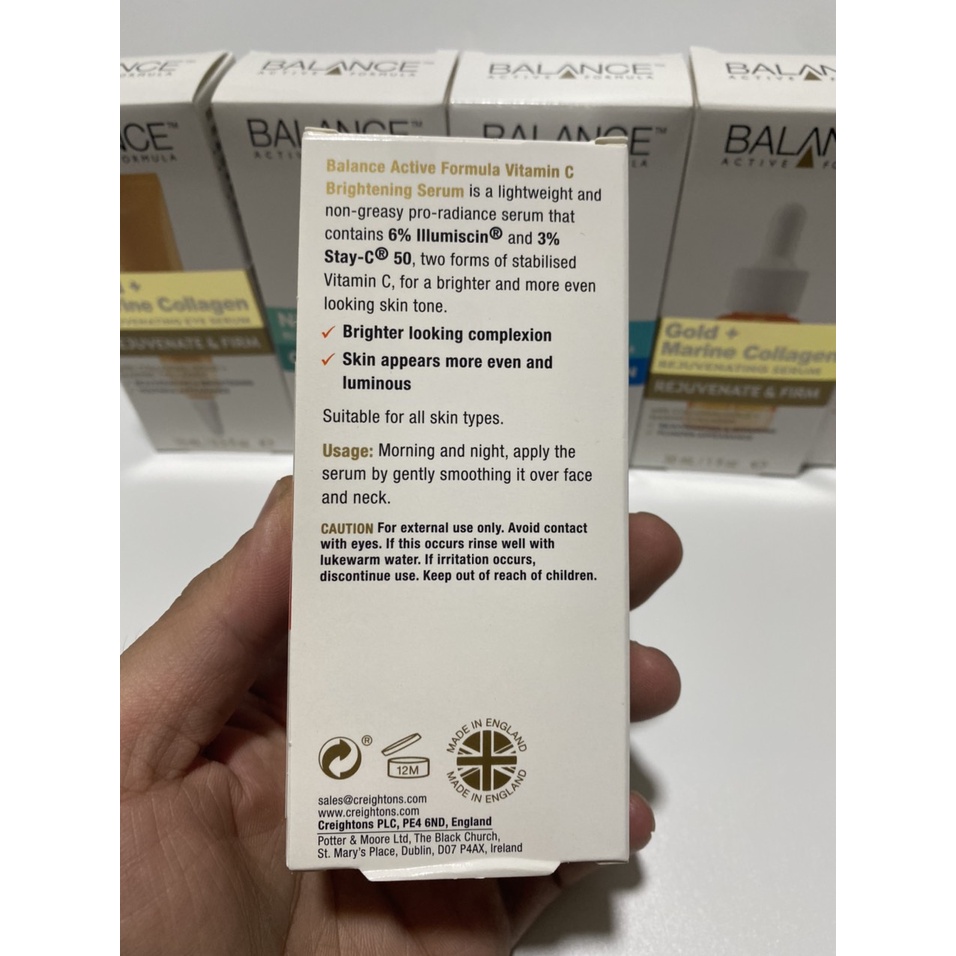 {Chính hãng}Serum trắng Da, Mờ Thâm Balance Active Formula Vitamin C Brightening 30ml