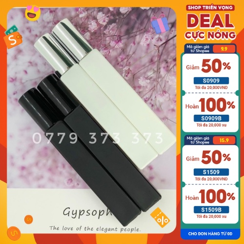 ống chiết thuỷ tinh màu sơn đen-trắng 10ml