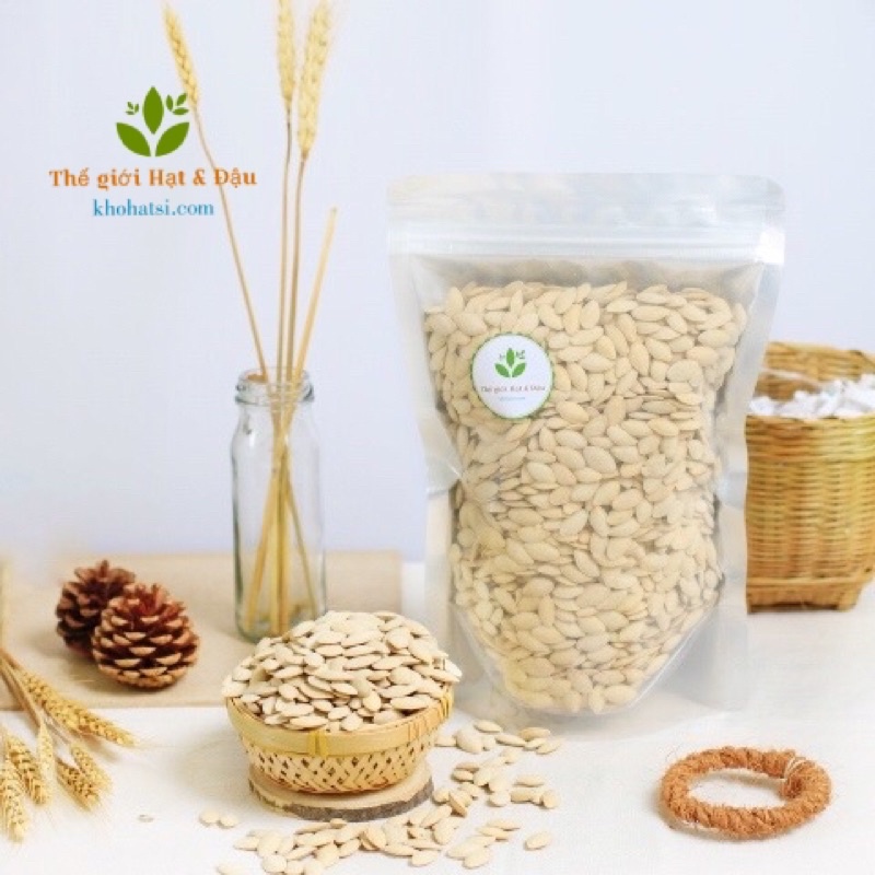 1KG Hạt Bí Rang Muối Hùng Ký - Hạt Bí Ngô Rang Củi