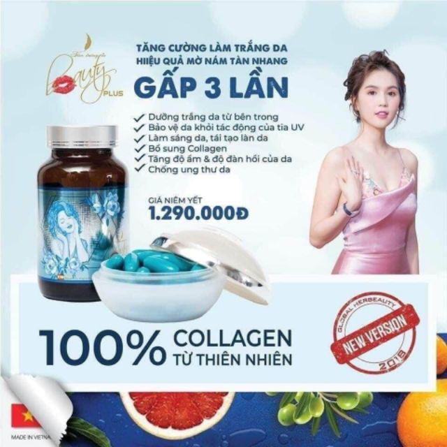 Viên uống trắng da Beauty Plus Ngọc Trinh (Cam kết Chính hãng Full Hộp)