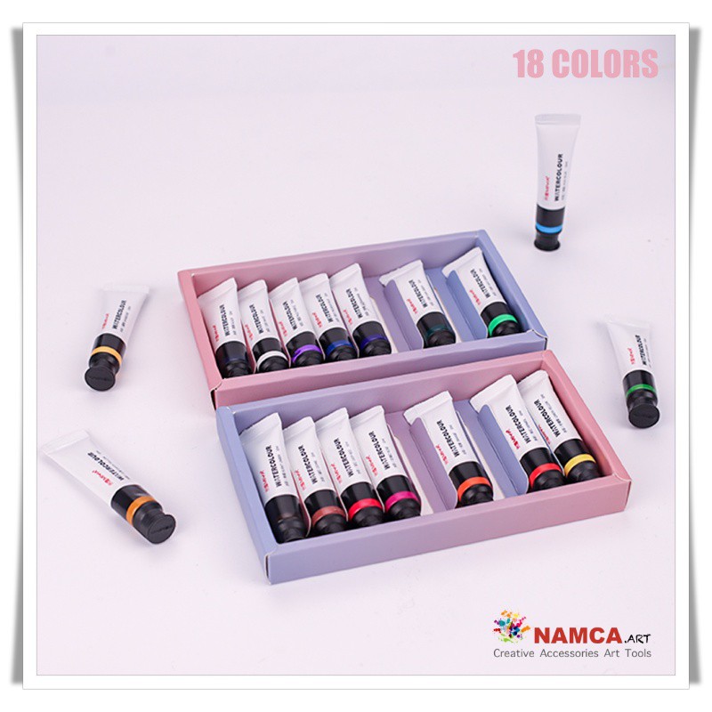 Màu nước MIYA dạng tuýp bộ 12/18 màu 12ml