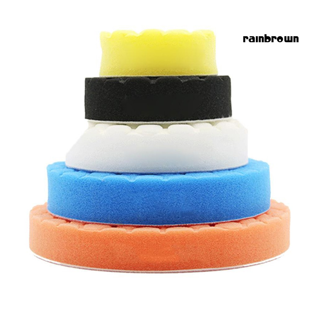 5 Miếng Xốp Tròn Đánh Bóng Xe Hơi 3 / 4 / 5 / 6 / 7inch
