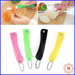 Dao Sứ Gọt Hoa Quả Gấp Gọn Không Gỉ Set { H }