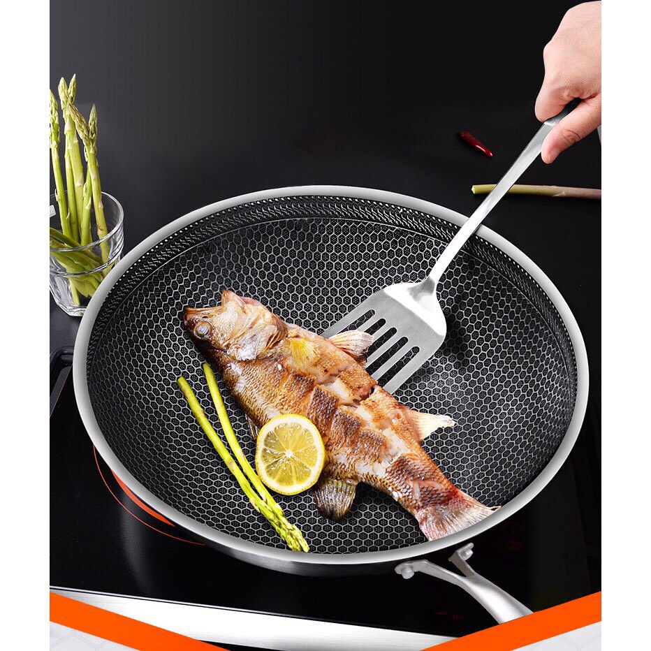 Chảo chống dính vân đá tổ ong 32cm hàng xịn - chảo chống dính tổ ong