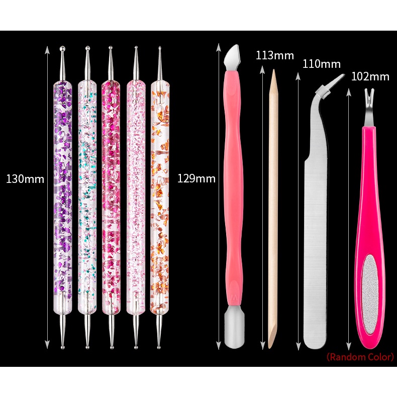 Bộ 500 dụng cụ làm móng LUSLUKING nghệ thuật chuyên nghiệp