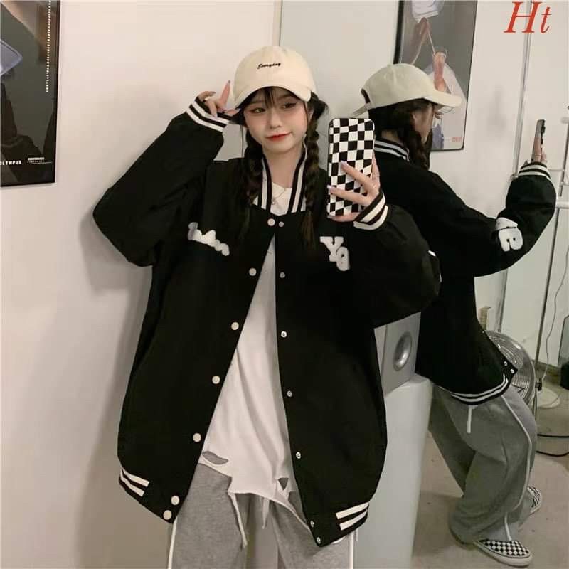 Áo khoác bomber đen YG86 HT12