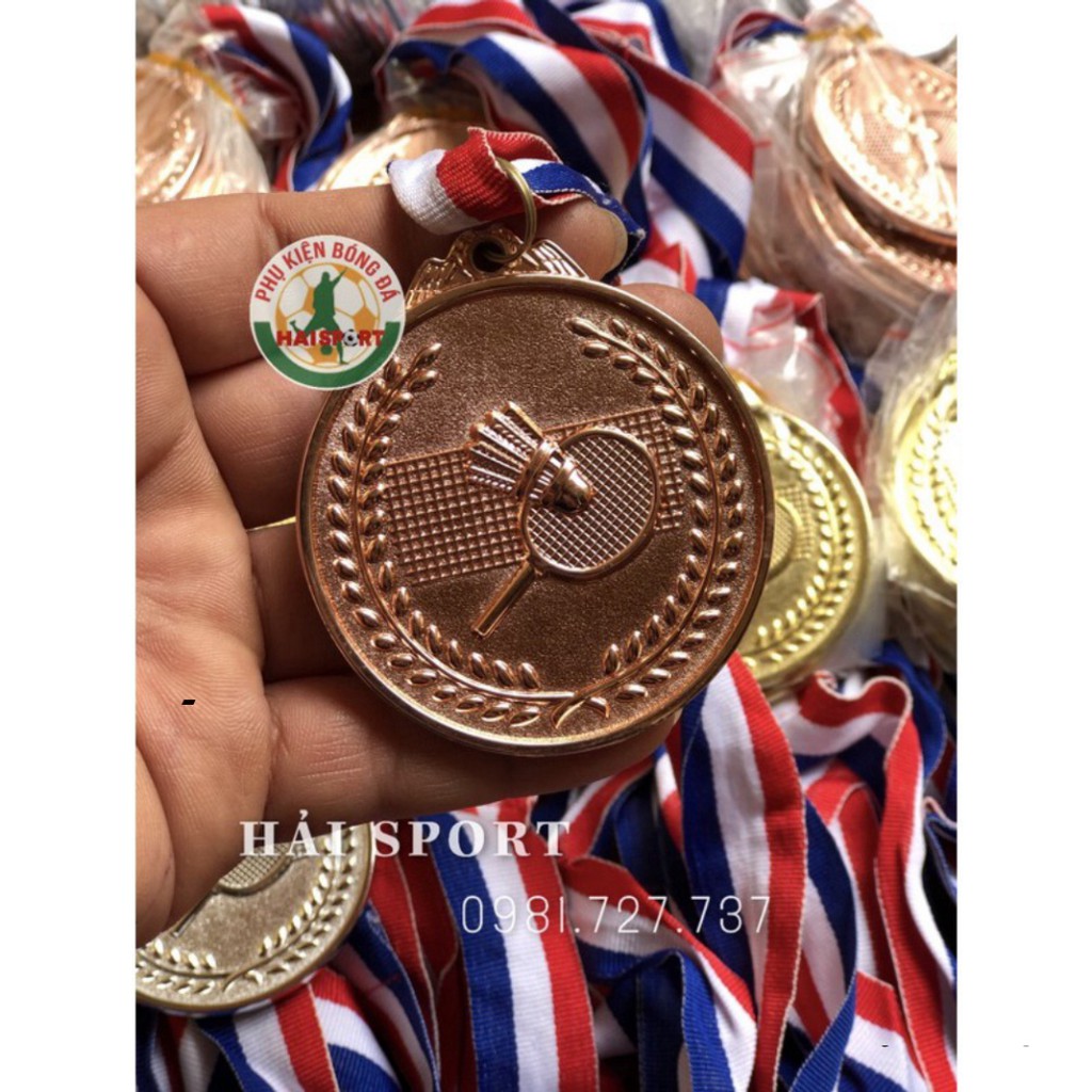 Huy chương cầu lông -Vàng, Bạc, Đồng -Huy chương kim loại -Cầu lông, Bóng đá