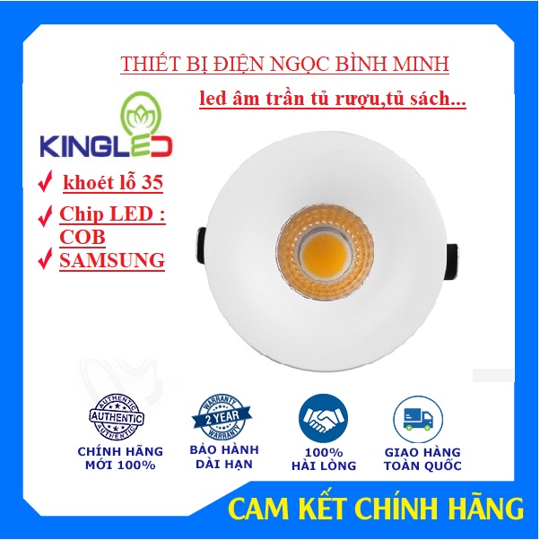 Đèn LED Âm Trần Chiếu Rọi Star 03W Spotlight-Đèn hắt tủ rượu,tủ sách...âm trần-Kingled