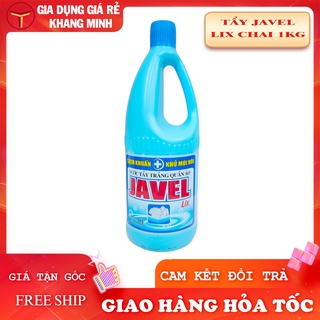 Nước Tẩy Javel Lix Chai 1Kg Tẩy Quần Áo, Khử Mùi, Diệt Khuẩn
