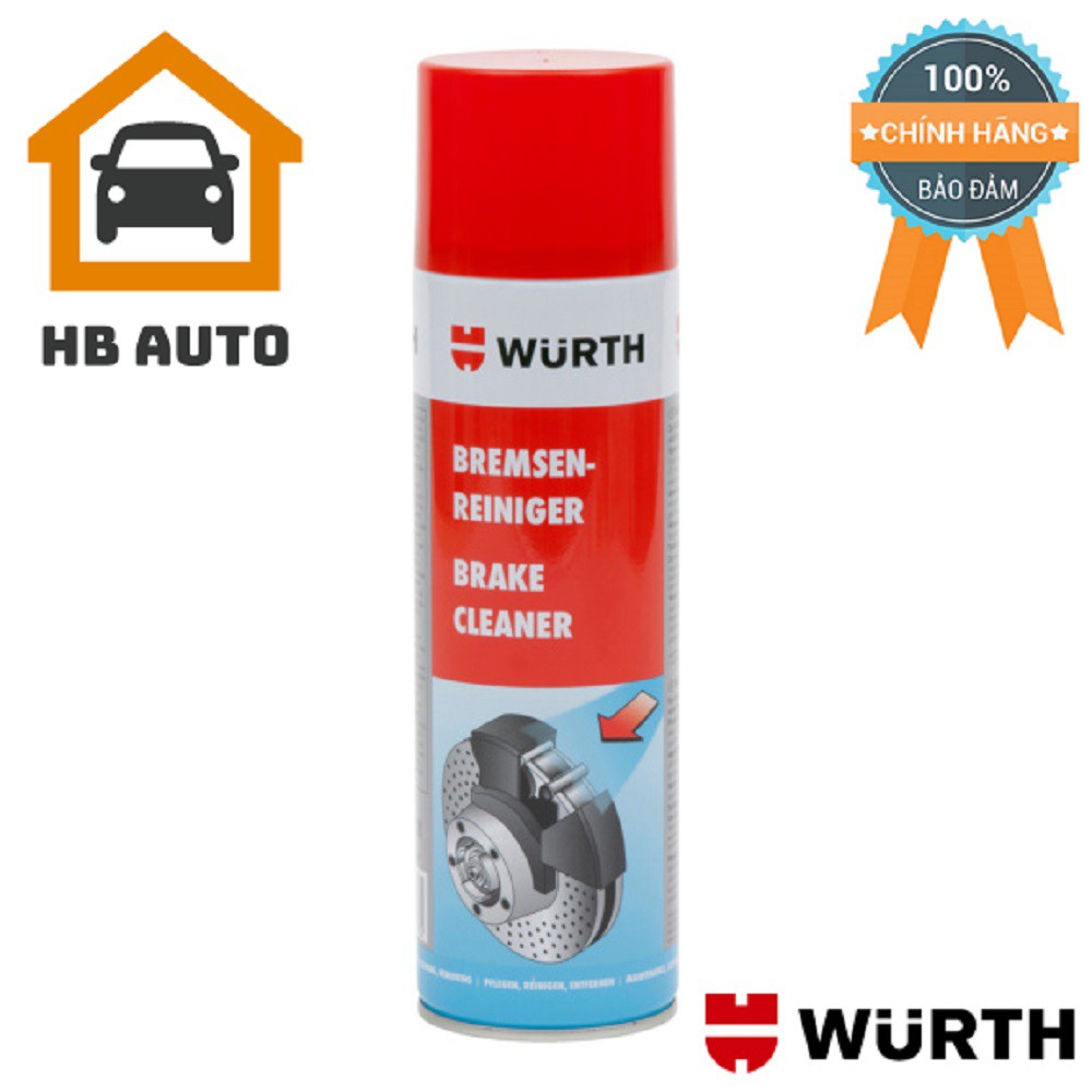 Tẩy Rửa Dầu Mỡ Wurth Brake Cleaner 500ml W08901087