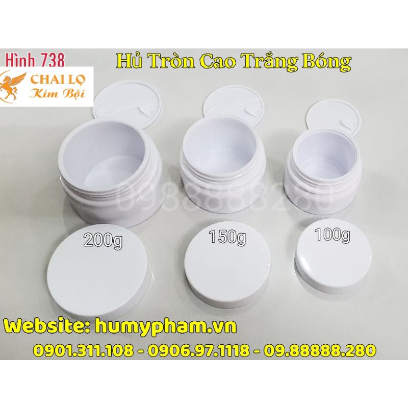 HỦ ĐỰNG KEM BODY - Hủ Tròn Cao Trắng Bóng