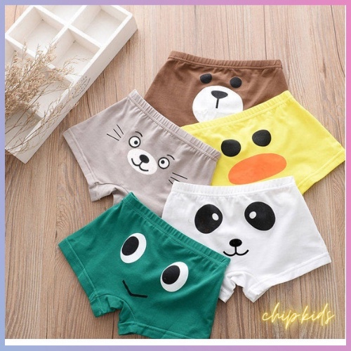 COMBO 5 Quần sịp bé trai Boxer Cotton Cartoon Boy