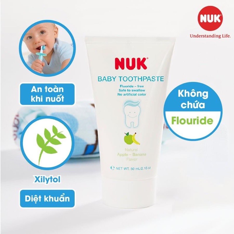 KEM ĐÁNH RĂNG TRẺ EM KHÔNG CHỨA FLOURIDE ĐỨC NUK