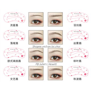 Kit 24 khuôn kẻ mày MayCreate