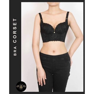 Áo Bra corset che mỡ lưng, bản to 5 móc cài - Loại có đệm #