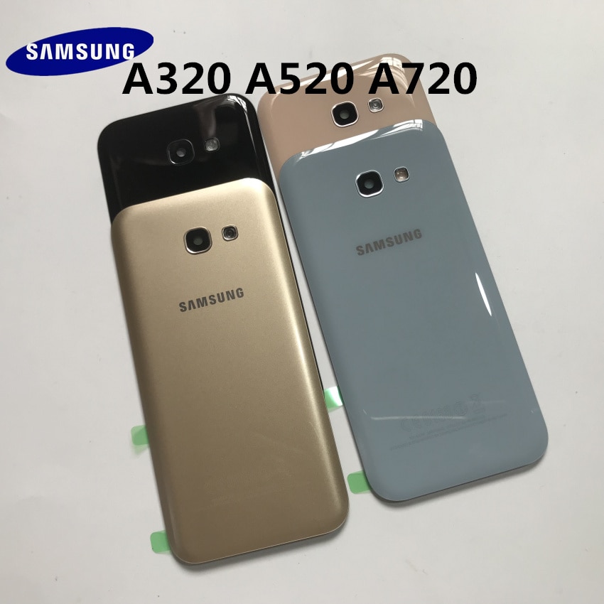 Nắp Lưng Điện Thoại Bằng Kính Thay Thế Chuyên Dụng Cho SAMSUNG Galaxy A3 / A5 / A7 2017 A320 A520 A720 Ốp