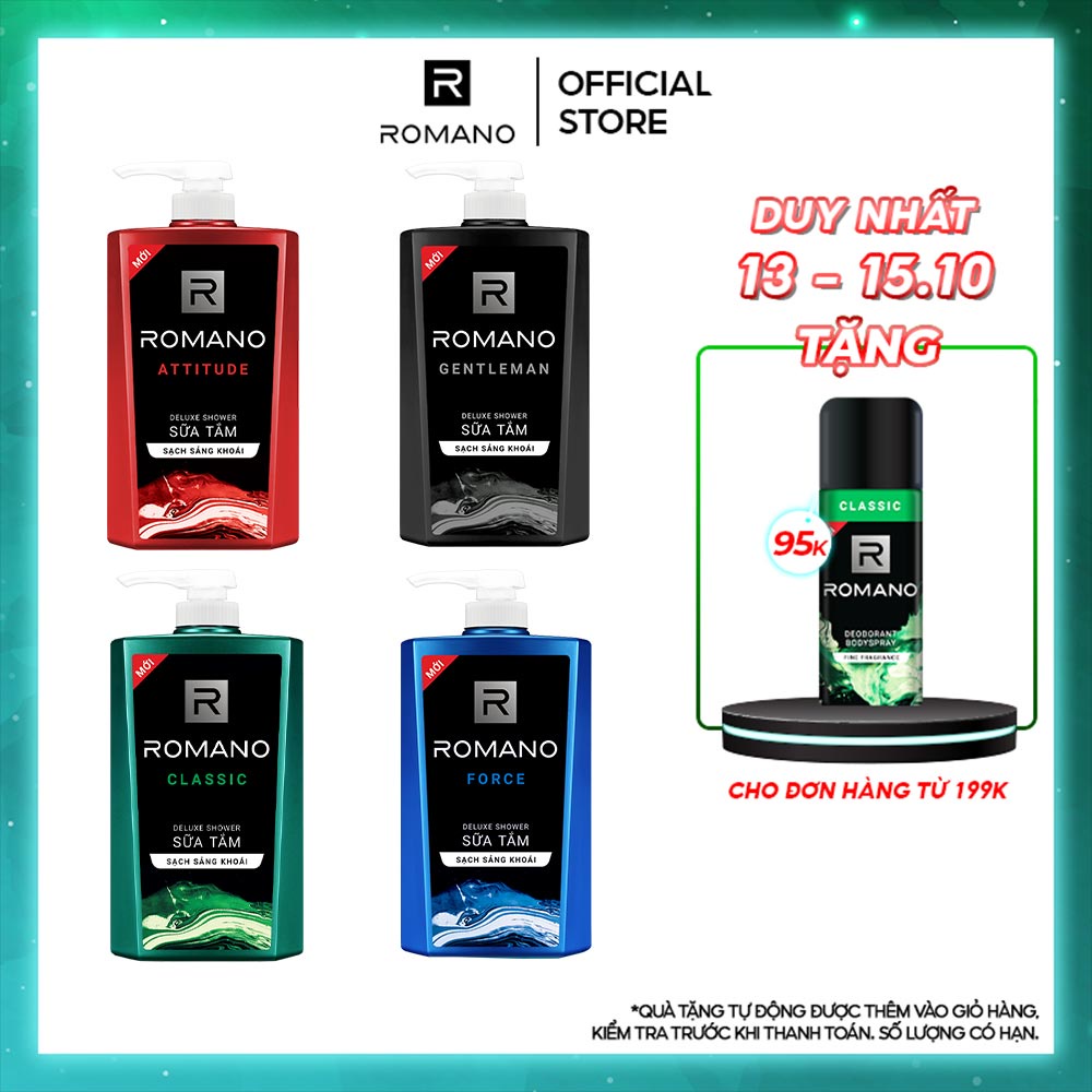 Sữa tắm Romano hương nước hoa 650g