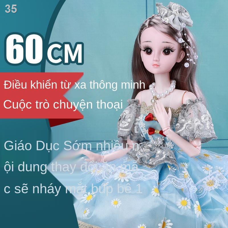 J60 cm Búp bê Barbie siêu bự biết nói đồ chơi trẻ em ăn mặc bộ quà tặng sinh nhật cô gái công chúa