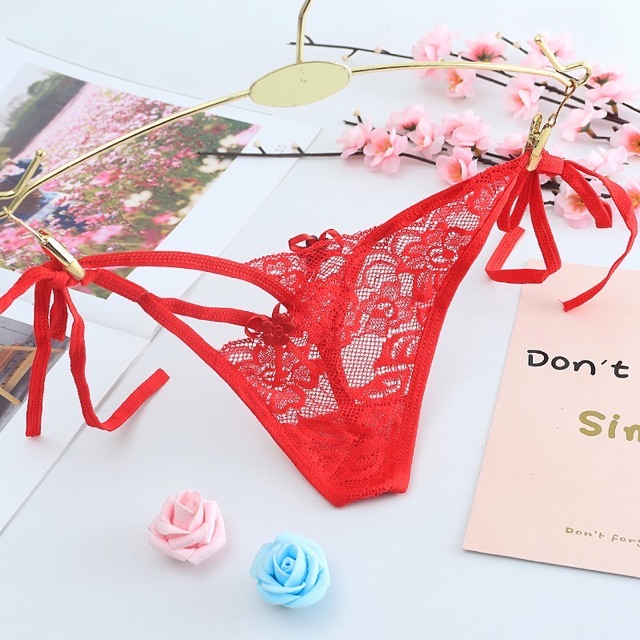 QUẦN LÓT REN LỌT KHE SEXY LINGERIE DÂY BUỘC HÔNG QUYẾN RŨ FIT MỌI LOẠI MÔNG. | BigBuy360 - bigbuy360.vn