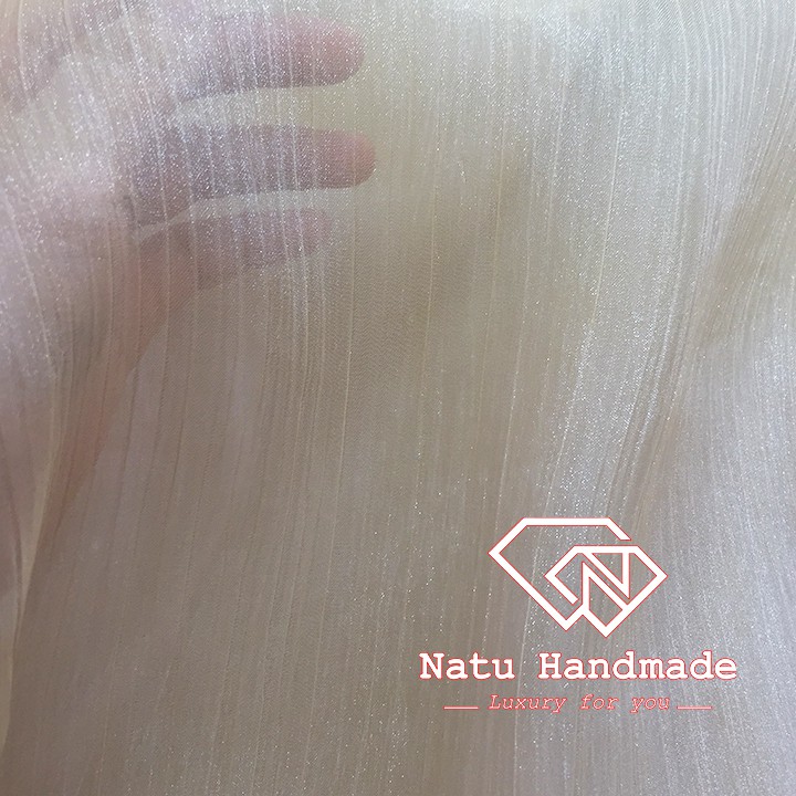 - Vải làm hoa cài áo - Tơ xước, tơ organza - 1m