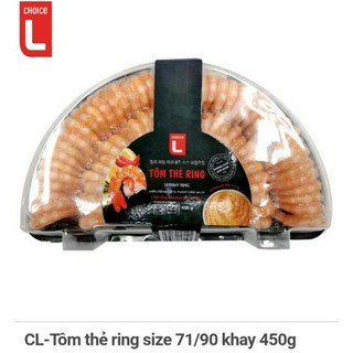 CL-Tôm thẻ ring size 71/90 khay 450g