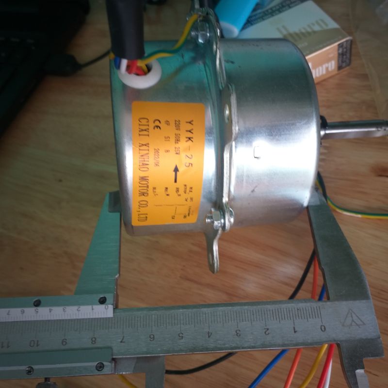 Motor quạt hơi nước 25w, mo to 25w, động cơ truc 8mm