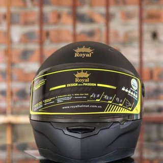 [FreeShip – Xả Kho] Nón Fullface Royal M136 Đen Nhám