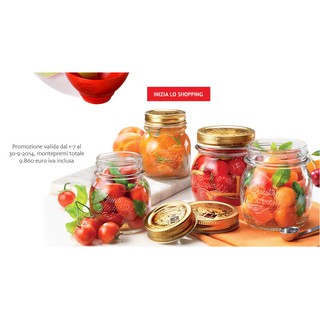 Hũ thủy tinh nắp vặn Quattro 300ml - 500ml - 700ml (Bormioli Rocco)