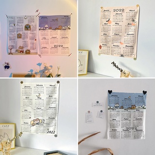 Lịch vải treo tường 2022 thiết kế dễ thương dành cho học sinh