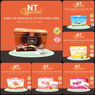Giảm Cân Vị Sữa Và 6 vị Trái Cây. Detox Emoslim bột hòa tan kèm quà tặng