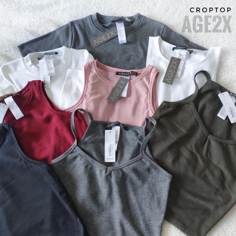 ÁO CROPTOP BA LỖ THỂ THAO AGE2X