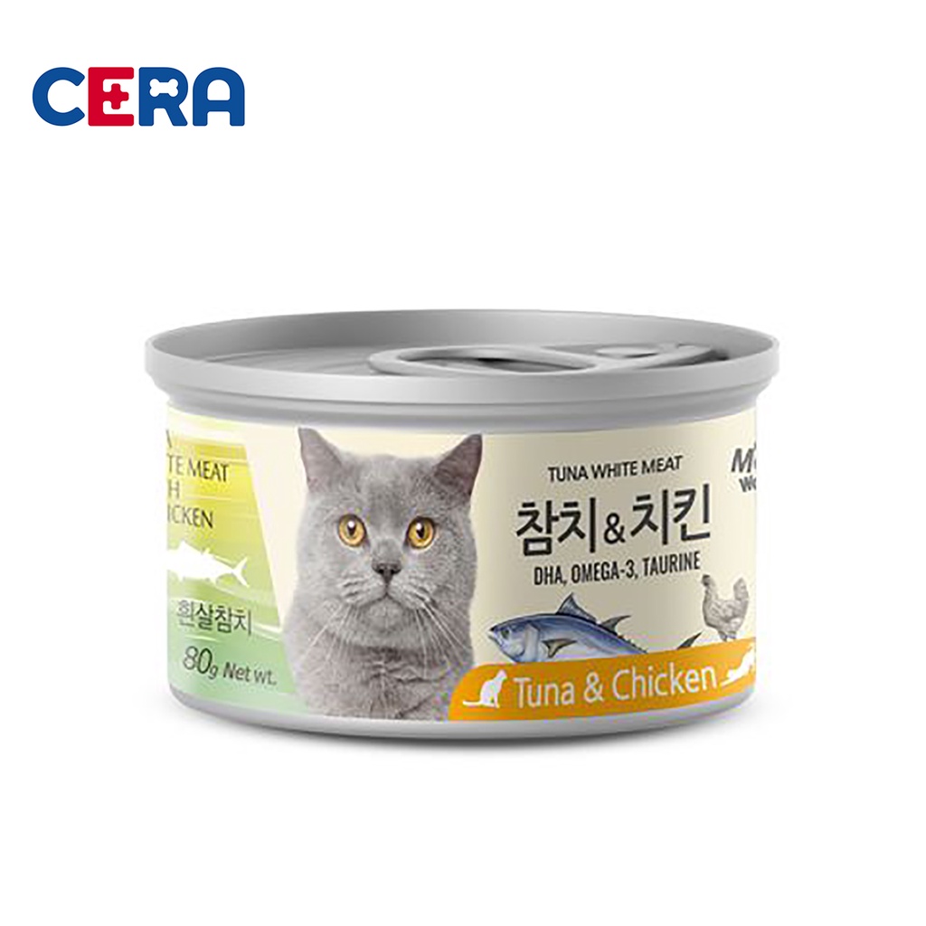 Pate Cho Mèo Cá Ngừ Trắng Mix Vị Đóng Hộp - Tuna White Meat 80gr (VỊ NGẪU NHIÊN)