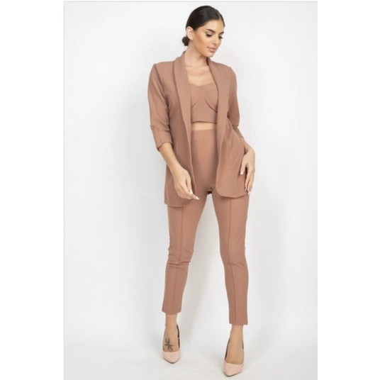set áo croptop quần skinny dáng xinh