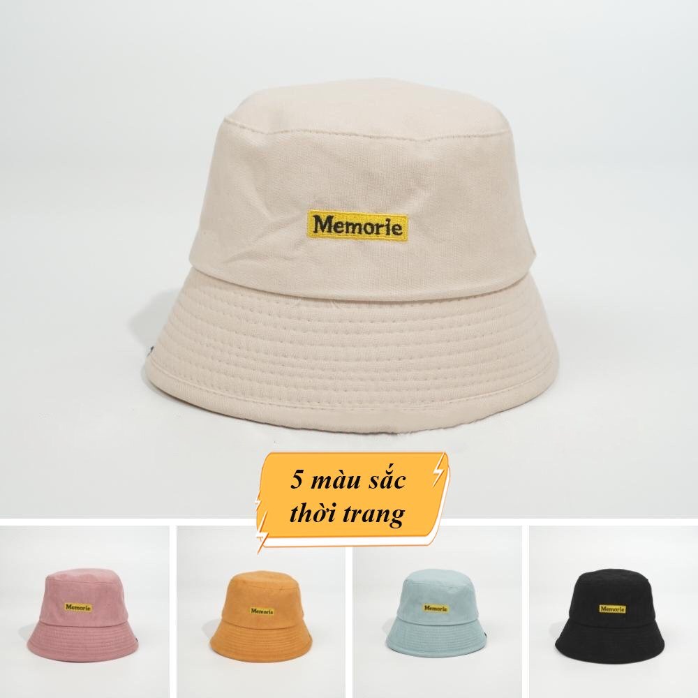 Mũ tai bèo vành cụp BUCKET ❤️ Nón bucket Thêu chữ Memorie vành cụp phong cách Ulzzang unisex 210