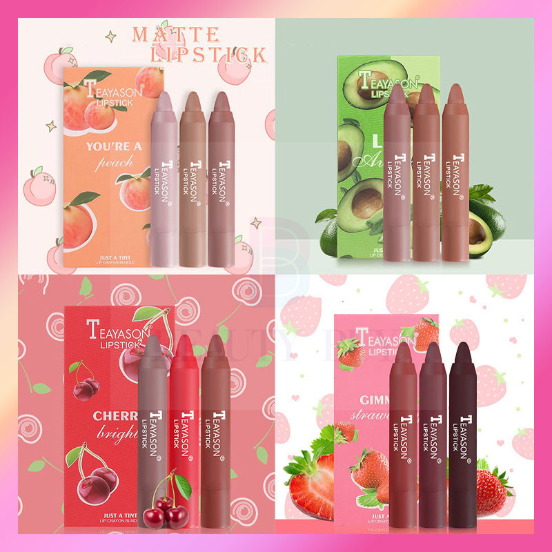 👋Hot promotions 💓3 Packs Matte Fog Surface Velvet Air Lipstick Pen Gloss Lipgloss Lip Gloss Lip Gloss Set Lipstick Set Liquid Lipstick Moisturizer Bean Sand Milk Tea Color Lipstick Crayons Lipstick Waterproof Lip Gloss 6110