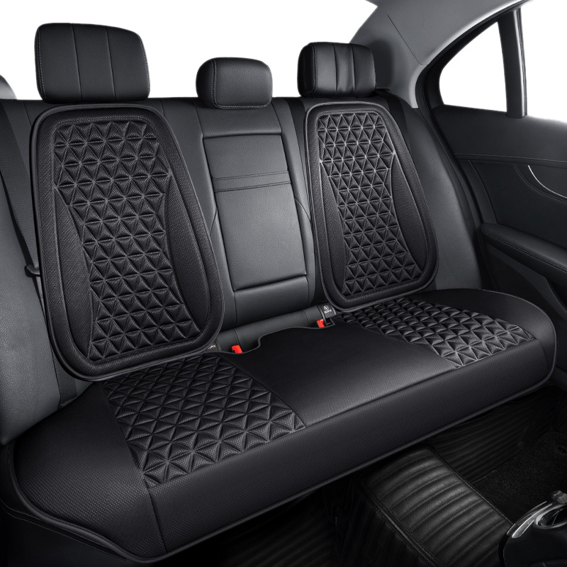 SEAMETAL Đệm Lót Ghế Ngồi Xe Hơi Hình Tam Giác 3D Chất Liệu Vải Lanh Thoáng Khí