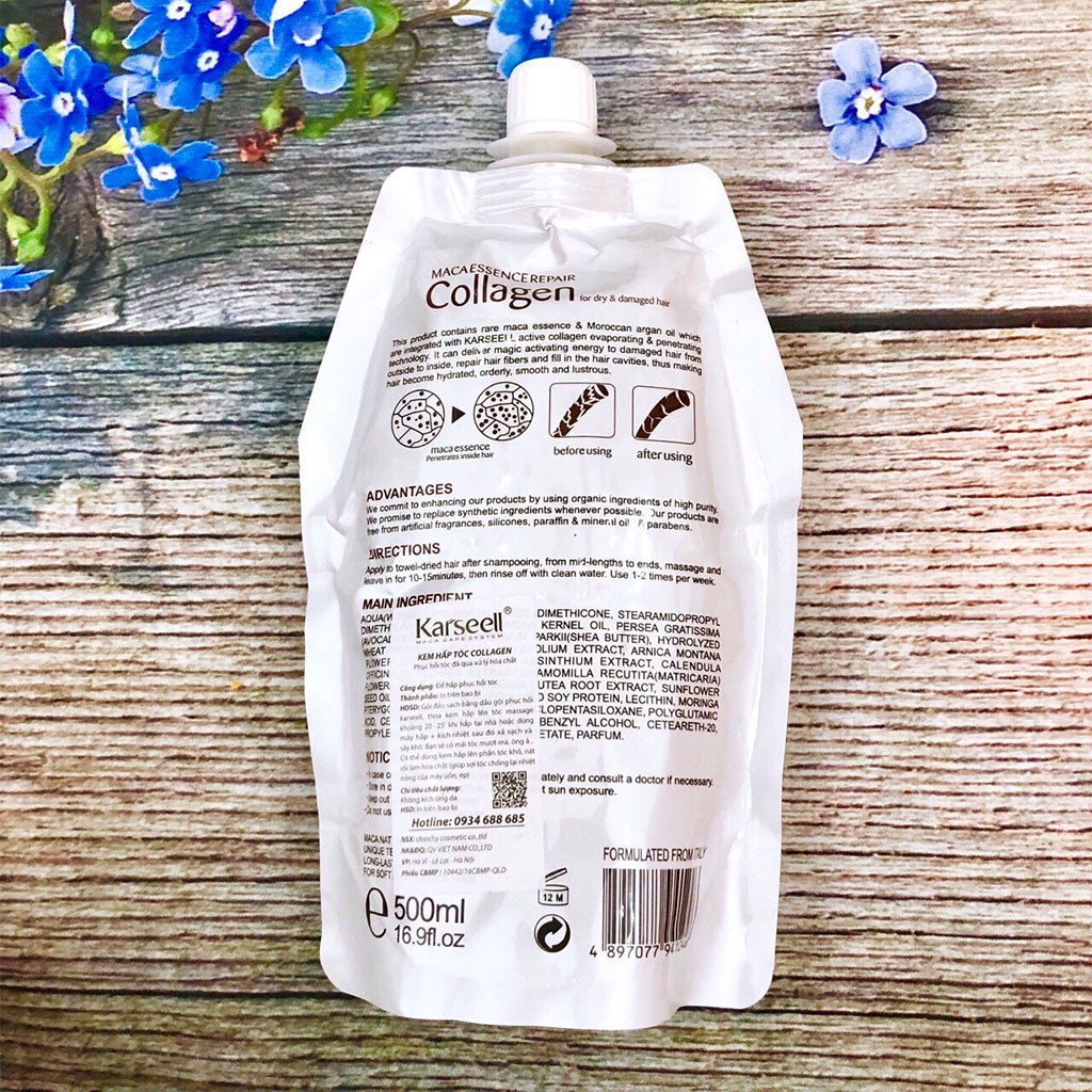 Dầu Hấp Phục Hồi Tóc Karseell Collagen Maca 500ml