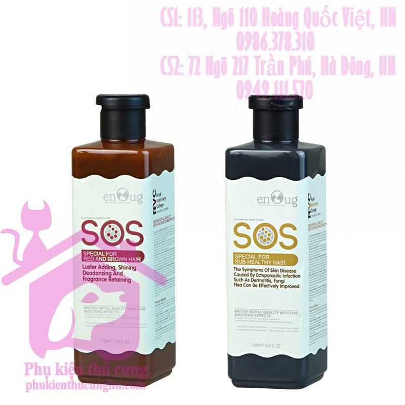 Sữa tắm chó mèo, sữa tắm SOS 530ml - Phụ kiện thú cưng Hà Nội