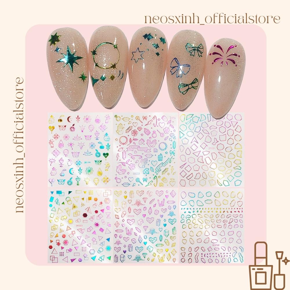 Sticker Dán Móng Tay Hình Học Nhiều Màu DP2097-2108 Cute Hot Trend - Hình Dán Móng - Neosxinh Nails
