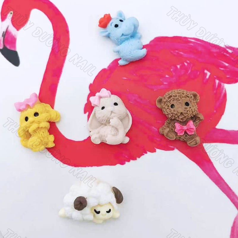 Set charm gấu nhựa trang trí móng, chuyên dùng làm nail (combo 20 viên, mix mẫu )