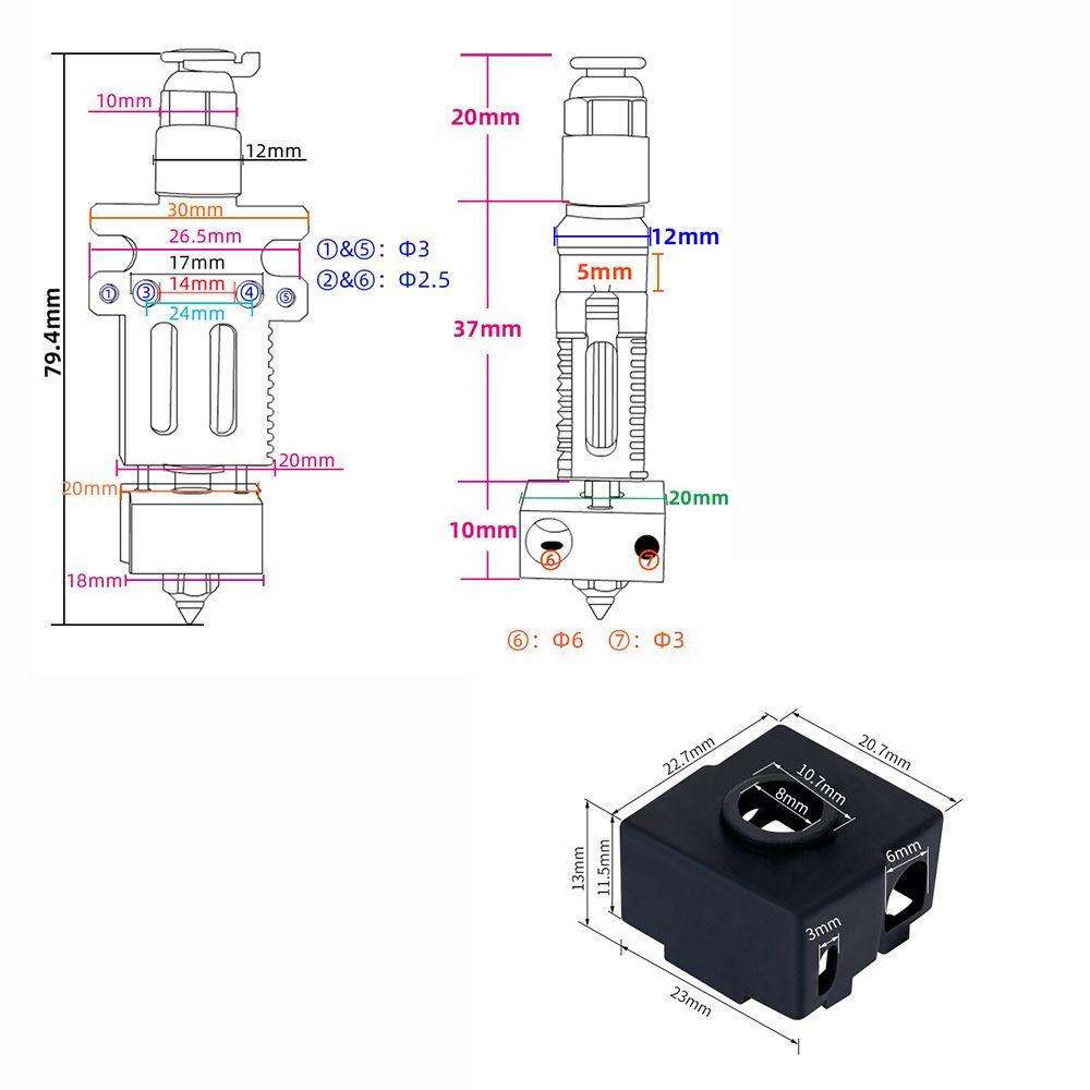 .Bộ Máy Đùn CR-6SE CR5PRO Bằng Hợp Kim Nhôm Thay Thế Chuyên Dụng Cho CR-6SE CR5PRO