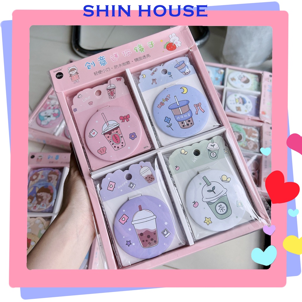 Gương mini dễ thương Hàn Quốc cho bạn gái/ 1 mặt mini 1034