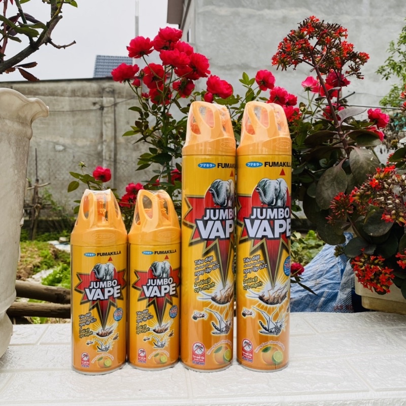 Bình Xịt Muỗi/Côn Tr Jumbo Vape 600ml / 300ml Hương Cam Chanh Tự Nhiên