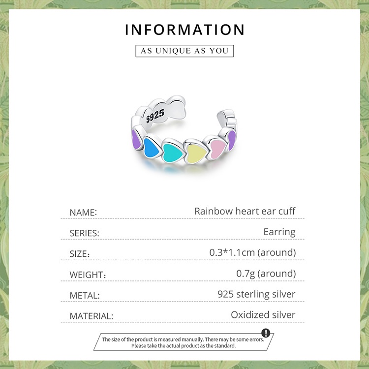 Hoa tai BAMOER bạc 925 hình trái tim